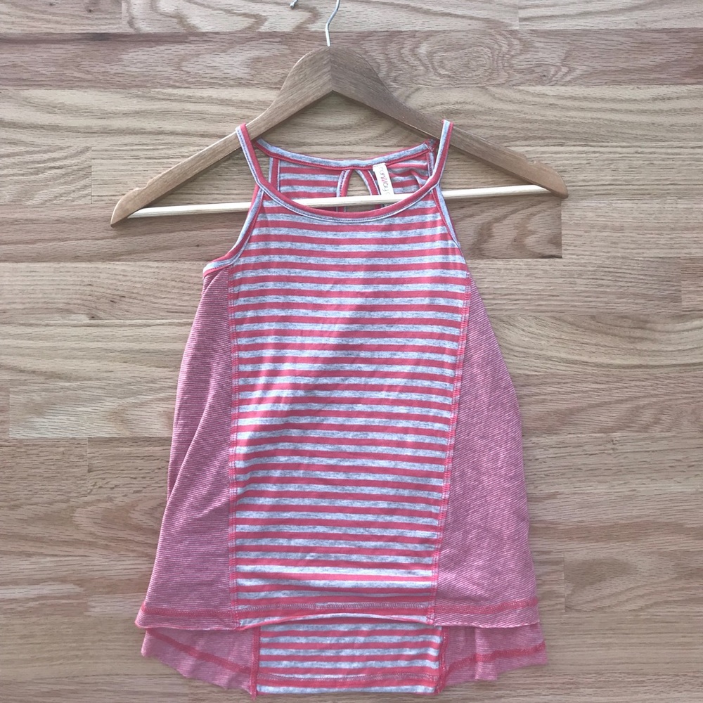 girls pink striped tank